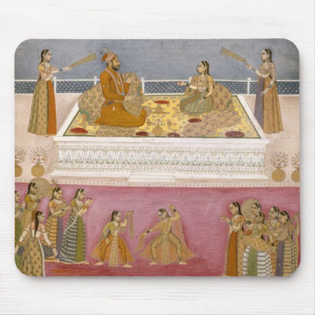 Der junge Mughal Kaiser Mohammed Shah an einem Mousepad (Vorne)