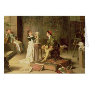 Der junge Sculptress (Öl auf Leinwand)