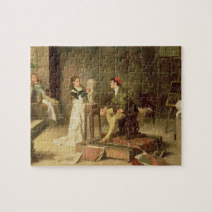 Der junge Sculptress (Öl auf Leinwand) Puzzle