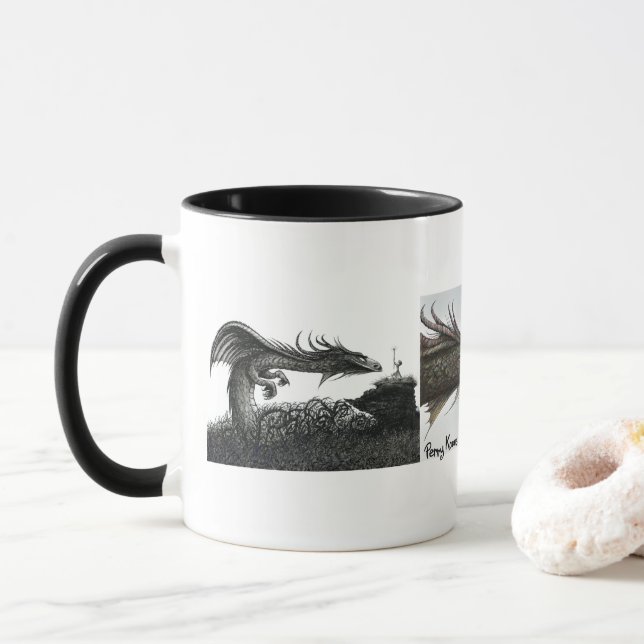 Der junge Zauberer und der Drache Tasse (Mit Donut)