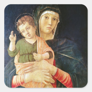 Der Jungfrau-und Kindersegen, 1460-70 Quadratischer Aufkleber