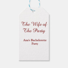 Der Junggesellinnenabschied Name Datum der Frau de Geschenkanhänger