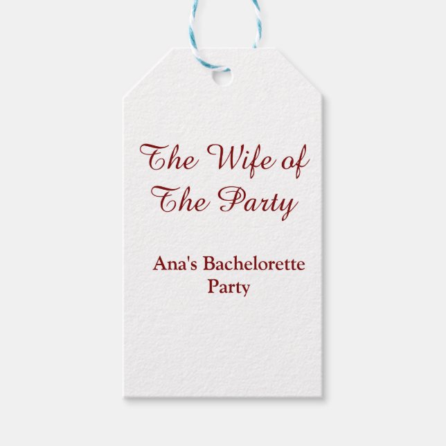 Der Junggesellinnenabschied Name Datum der Frau de Geschenkanhänger (Vorderseite)