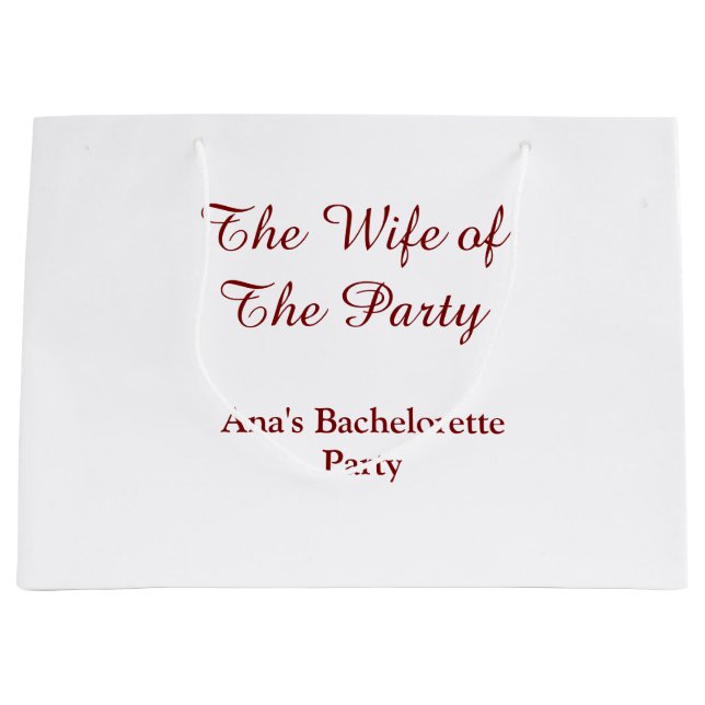 Der Junggesellinnenabschied Name Datum der Frau de Große Geschenktüte (Vorderseite)