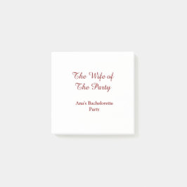Der Junggesellinnenabschied Name Datum der Frau de Post-it Klebezettel
