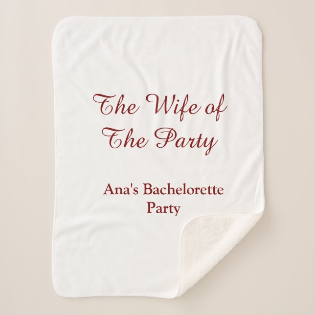 Der Junggesellinnenabschied Name Datum der Frau de Sherpadecke (Vorderseite)