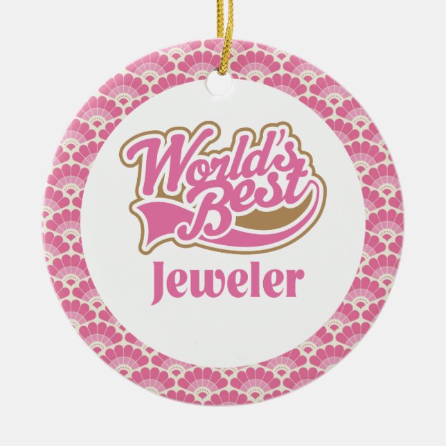 Der Juwelier-Geschenk-Verzierung der Welt beste Keramik Ornament (Vorne)
