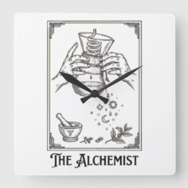 Der Kaffee-Alchemist Quadratische Wanduhr