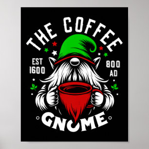 Der Kaffee-Gnom Lustiger Weihnachten Hässlich Schl Poster