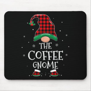 Der Kaffee-Gnom Xmas-Familie passende karierte Chr Mousepad