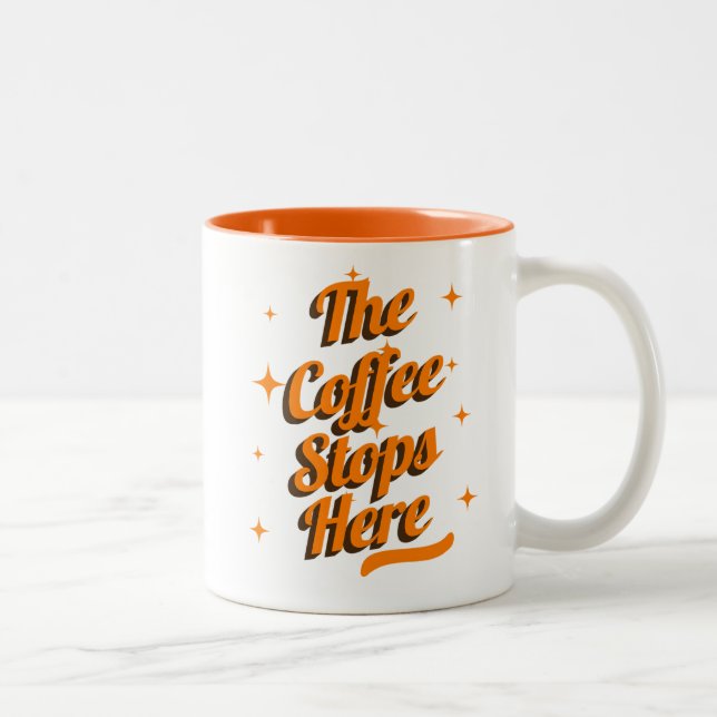 Der Kaffee hält hier Tasse (Rechts)