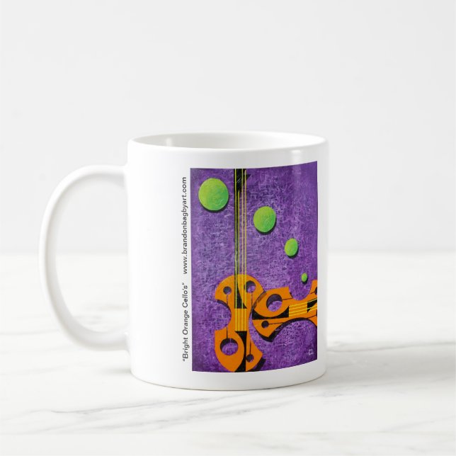 Der Kaffee-Tasse des hellen orange Cellos Kaffeetasse (Links)