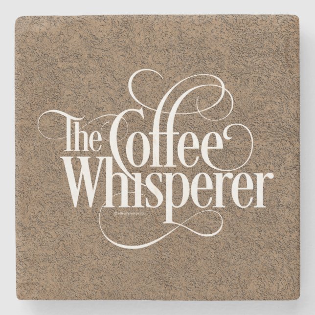 Der Kaffee Whisperer Stone Untersetzer (Vorderseite)