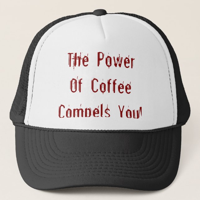 Der Kaffee zwingt dich rot Truckerkappe (Vorderseite)