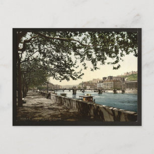 Der Kai der Saône, Lyon, Frankreich klassisch Postkarte