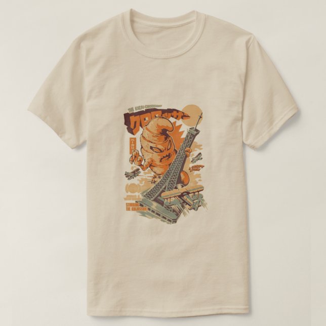 Der Kaiju Croissant Effel Paris T - Shirt (Design vorne)