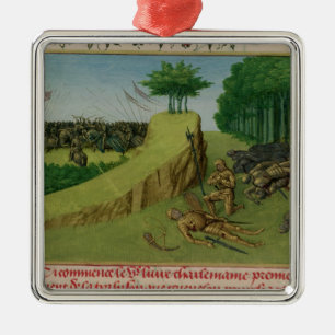 Der Kaiser Karl der Große findet Rolands Silbernes Ornament