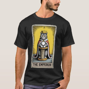 Der Kaiser Katze Tarot Karte Katzenkratzbaum Tre T-Shirt