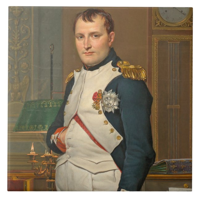 Der Kaiser Napoleon in seiner Studie beim Fliese (Vorderseite)