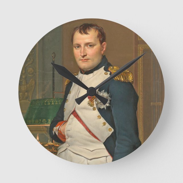 Der Kaiser Napoleon in seiner Studie beim Runde Wanduhr (Vorderseite)