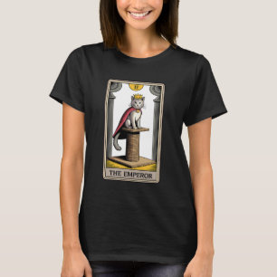 Der Kaiser Tarotkarte Mystische Katze Kratzbaum T-Shirt