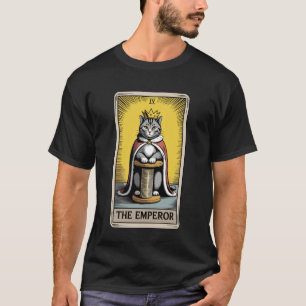 Der Kaiser Tarotkarte Mystische Katze Kratzbaum T-Shirt