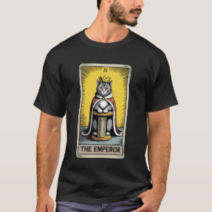 Der Kaiser Tarotkarte Mystische Katzenkratzbaum T-Shirt