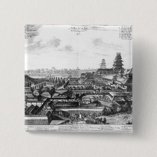 Der Kaiserpalast in Ido, Japan Button