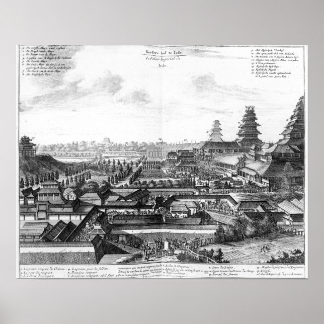 Der Kaiserpalast in Ido, Japan Poster (Vorne)
