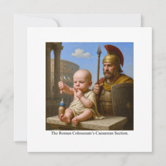 Der Kaiserschnitt des römischen Kolosseums Dankeskarte