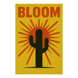 Der Kaktusaufstieg unter der Sonne Poster