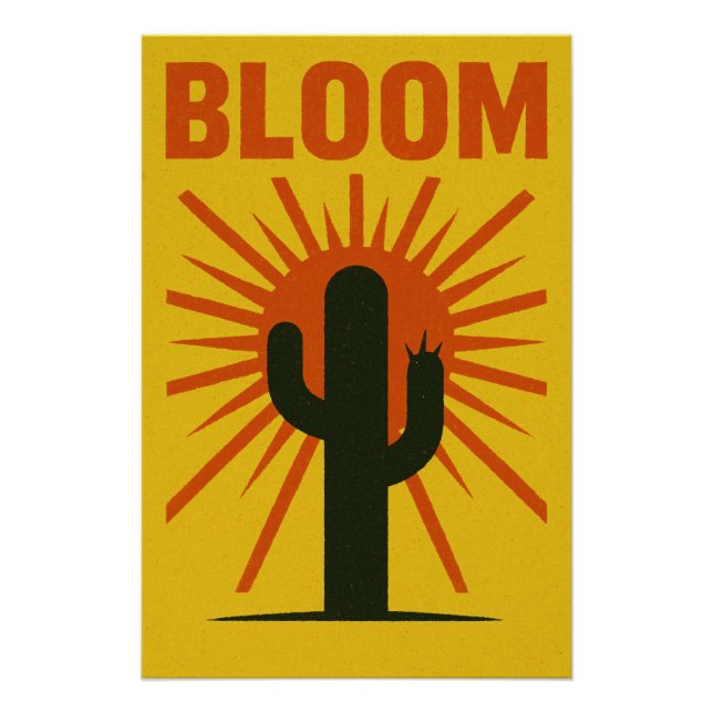 Der Kaktusaufstieg unter der Sonne Poster (Vorderseite)