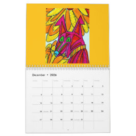 Der Kalender der farbenfrohen Hunde