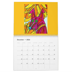 Der Kalender der farbenfrohen Hunde