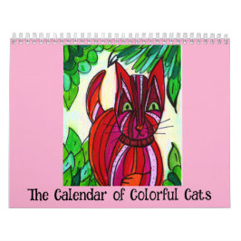 Der Kalender der farbenfrohen Katzen