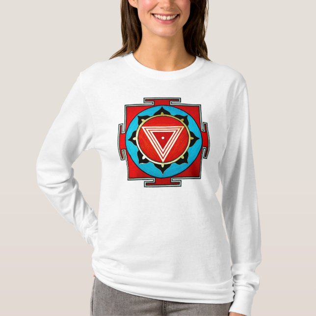 Der Kali Yantra der Frauen Kapuzenpulli T-Shirt (Vorderseite)
