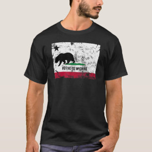 Der kalifornische Bär bewegt sich zum Wyoming, der T-Shirt
