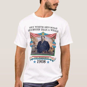 Der Kampagnen-Männer William Howard Taft 1908 das T-Shirt