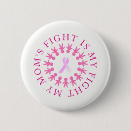 Der Kampf-Brustkrebs-Bewusstseins-Knopf der Mama Button