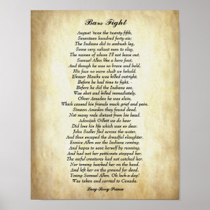 Der Kampf der ältesten bekannten afrikanischen ame Poster