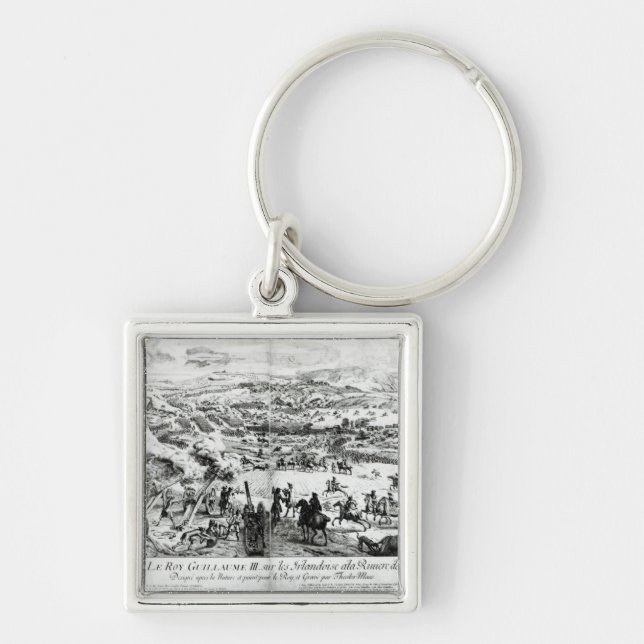 Der Kampf des Boyne, c.1690 Schlüsselanhänger (Vorne)