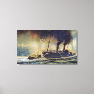 Der Kampf des Golfs von Riga 1940 im August 1915 Leinwanddruck