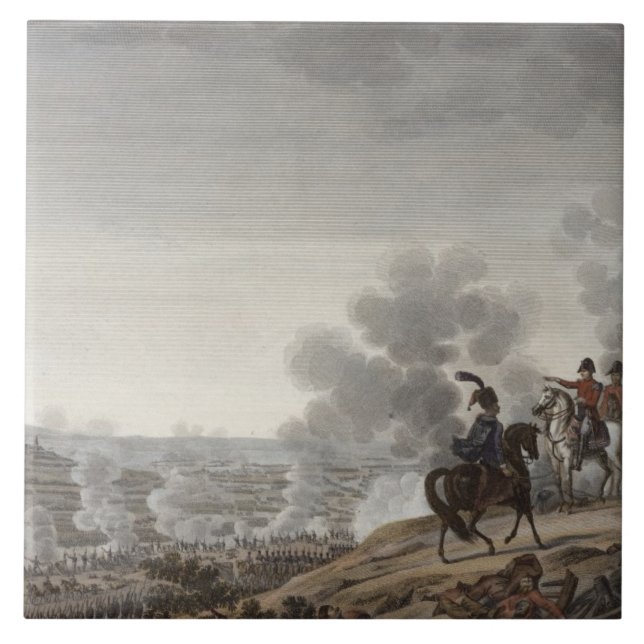 Der Kampf des Moskva am 7. September 1812 engrav Fliese (Vorderseite)