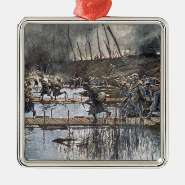 Der Kampf des Yser im Jahre 1914 Silbernes Ornament (Vorne)