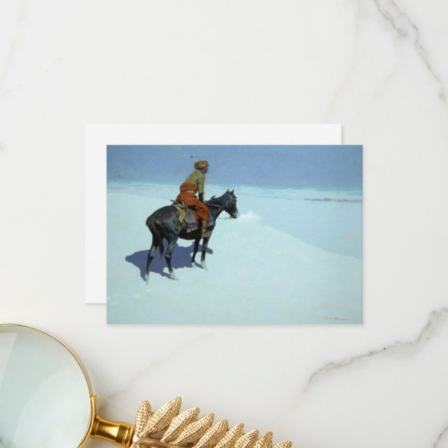 Der Kampf, Freunde oder Feinde von Frederic Reming Dankeskarte (Vorderseite/Rückseite Beispiel)