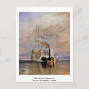Der Kampf gegen den Temeraire von Joseph Mallord T Postkarte