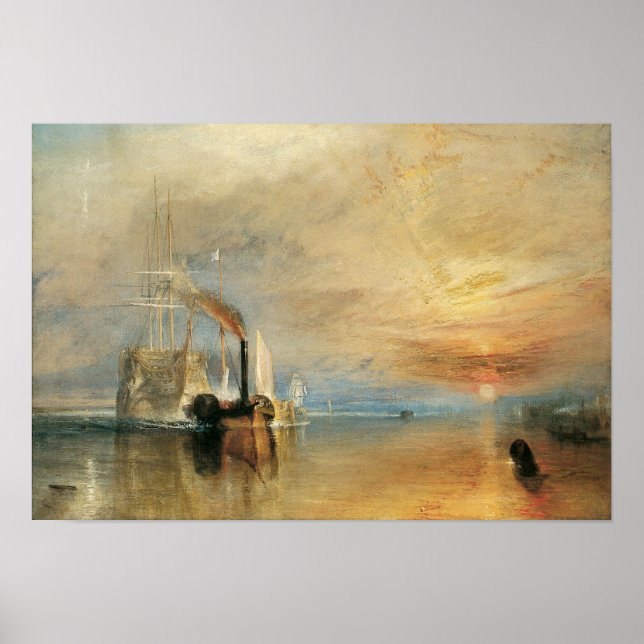 Der Kampf gegen den Temeraire von Joseph Turner, M Poster (Vorne)
