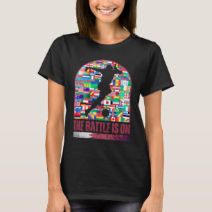Der Kampf ist auf Weltflaggen Fußballspieler Silho T-Shirt