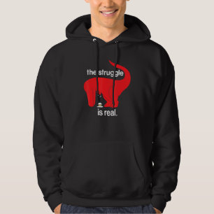 der Kampf ist echt Dinosaurier Fitness Rex Fitness Hoodie