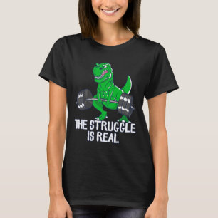 Der Kampf ist echt lustiger T-Rex-Gym-Workout T-Shirt